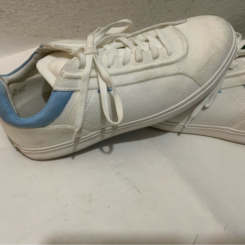Vivaia Womens Sneakers 10.5 EU 42 White blue Lace Up Casual